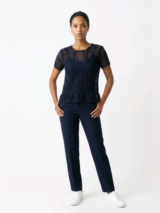 SET Tops - SET Crochet-Style Blouse.